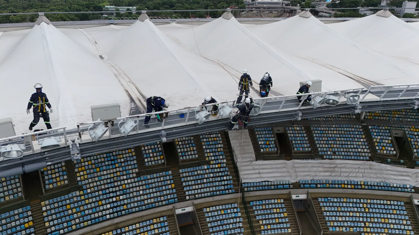 Cobertura metálica do estádio do Maracanã